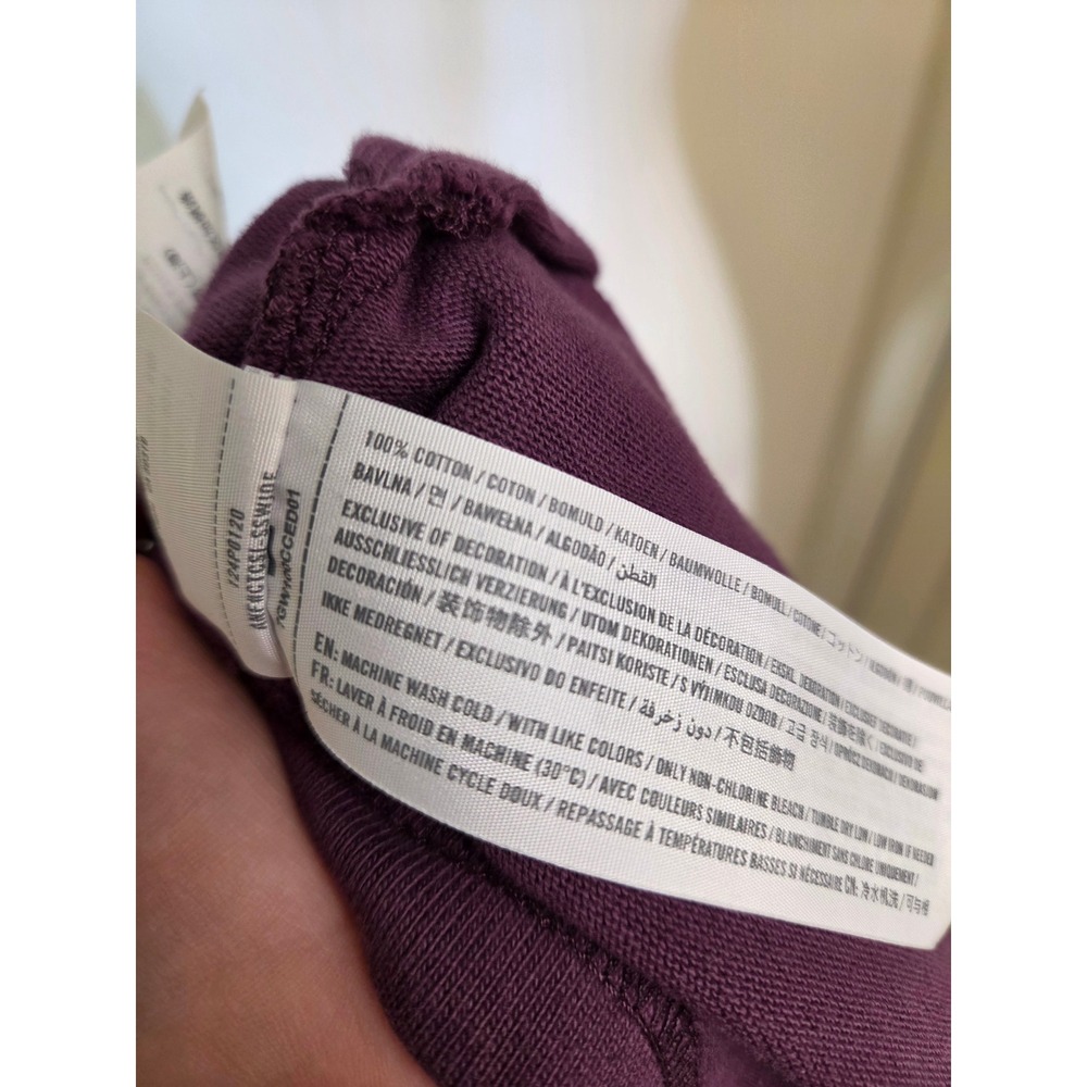Abercrombie Rugby Cloth Shirt Mens Medium Purple Yellow Striped Long Sleeve Logo - Picture 3 of 13